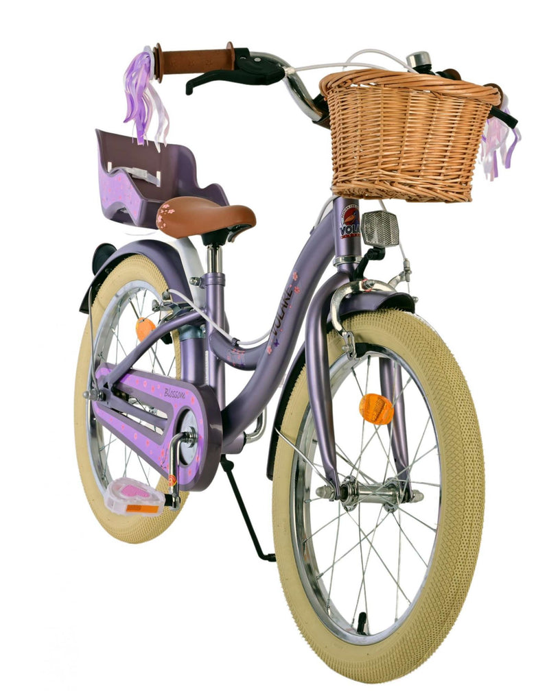 Load image into Gallery viewer, Volare blossom kinderfiets - meisjes - 18 inch - paars - twee handremmen
