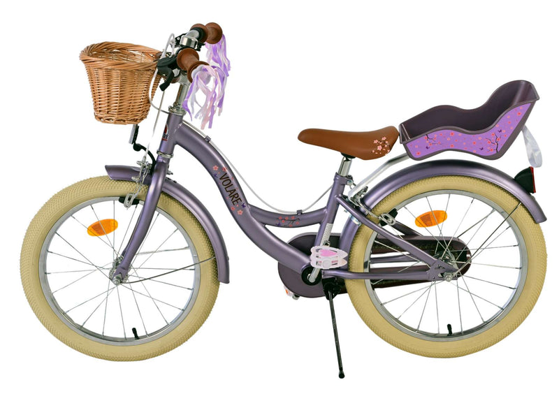 Load image into Gallery viewer, Volare blossom kinderfiets - meisjes - 18 inch - paars - twee handremmen
