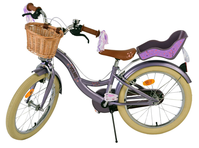 Load image into Gallery viewer, Volare blossom kinderfiets - meisjes - 18 inch - paars - twee handremmen
