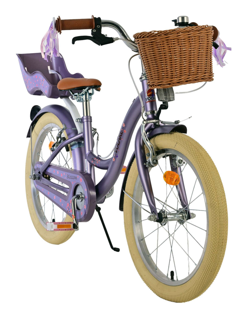 Load image into Gallery viewer, Volare blossom kinderfiets - meisjes - 18 inch - paars - twee handremmen
