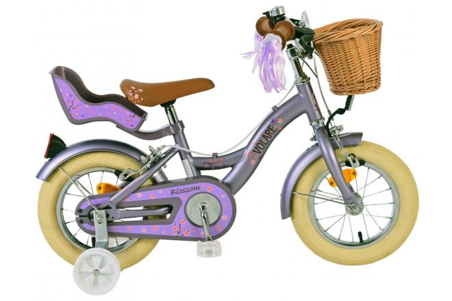 Load image into Gallery viewer, Volare blossom kinderfiets - meisjes - 12 inch - paars - twee handremmen

