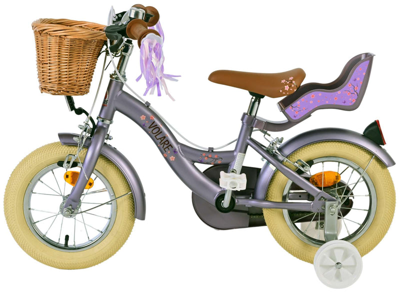 Load image into Gallery viewer, Volare blossom kinderfiets - meisjes - 12 inch - paars - twee handremmen
