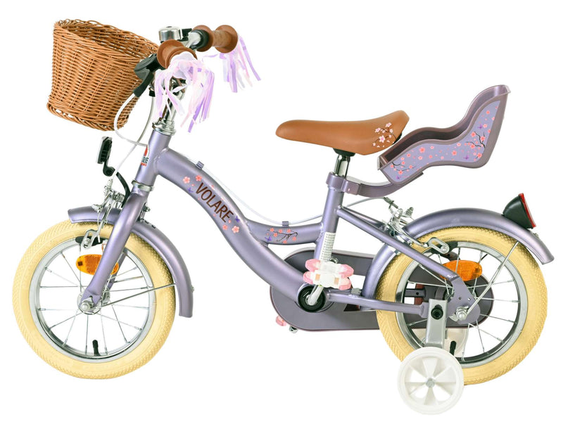 Load image into Gallery viewer, Volare blossom kinderfiets - meisjes - 12 inch - paars - twee handremmen
