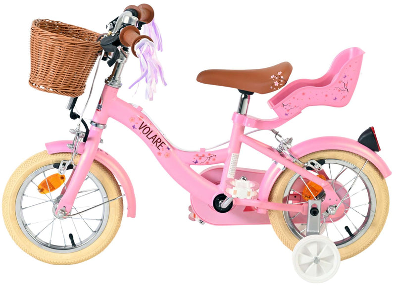 Laden Sie das Bild in Galerie -Viewer, Volare blossom kinderfiets - meisjes - 12 inch - roze - twee handremmen
