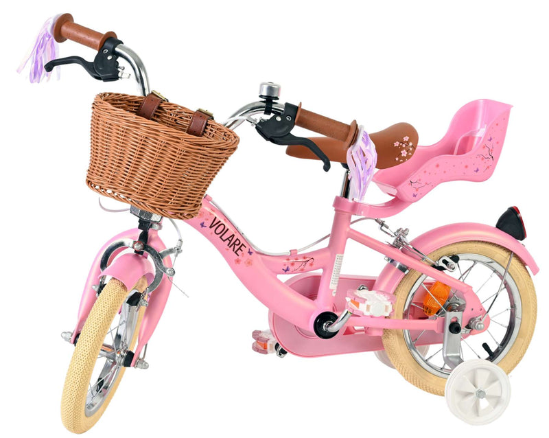 Load image into Gallery viewer, Volare blossom kinderfiets - meisjes - 12 inch - roze - twee handremmen

