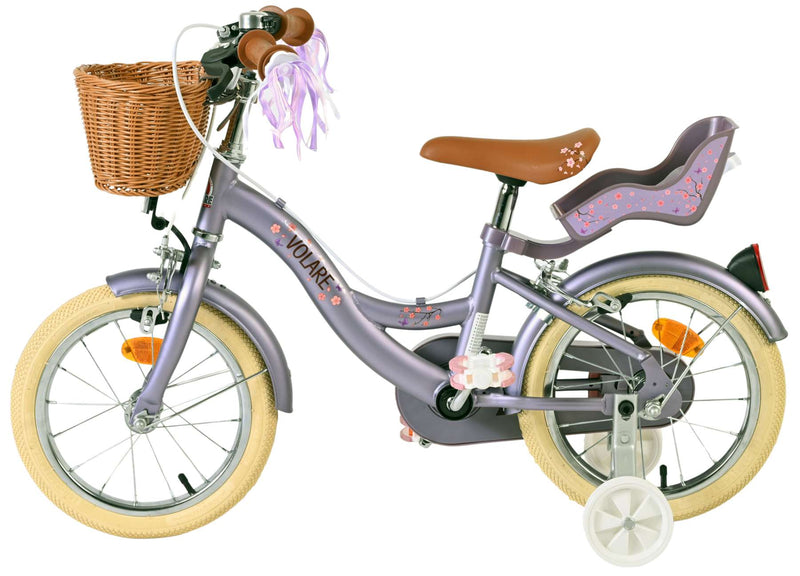 Load image into Gallery viewer, Volare blossom kinderfiets - meisjes - 14 inch - paars - twee handremmen
