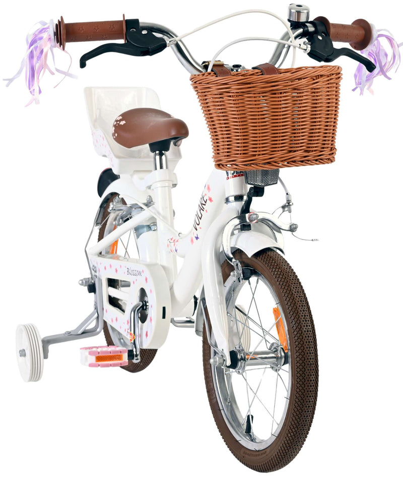 Laden Sie das Bild in Galerie -Viewer, Volare blossom kinderfiets - meisjes - 14 inch - wit - twee handremmen
