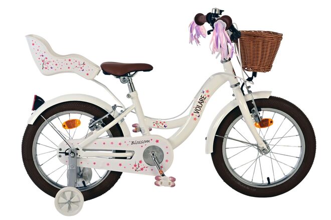 Load image into Gallery viewer, Volare blossom kinderfiets - meisjes - 16 inch - wit - twee handremmen
