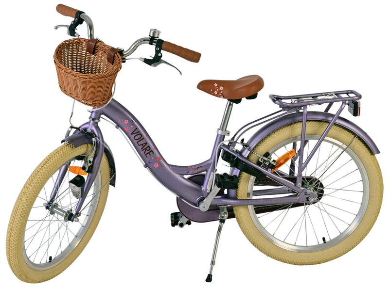 Afbeelding laden in galerijviewer, Volare blossom kinderfiets - meisjes - 20 inch - paars - twee handremmen
