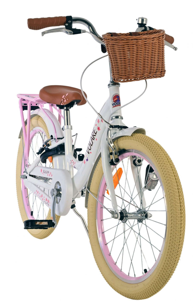 Load image into Gallery viewer, Volare blossom kinderfiets - meisjes - 20 inch - wit - twee handremmen
