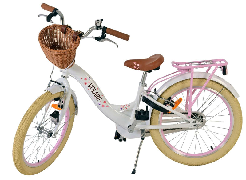 Load image into Gallery viewer, Volare blossom kinderfiets - meisjes - 20 inch - wit - twee handremmen
