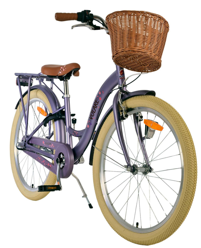 Chargez l'image dans la visionneuse de la galerie, Volare blossom kinderfiets - meisjes - 24 inch - paars - 3 versnellingen
