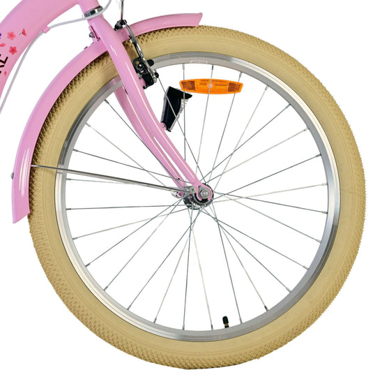 Volare blossom kinderfiets - meisjes - 24 inch - roze - twee handremmen