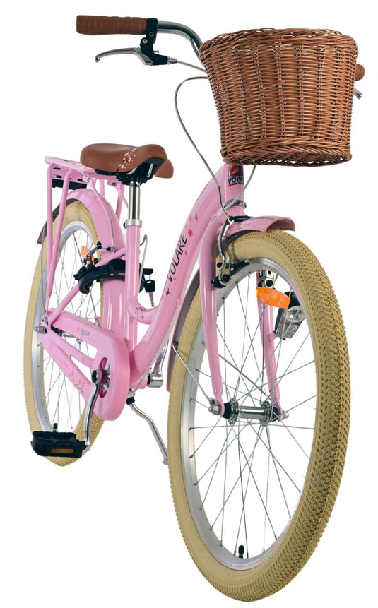 Volare blossom kinderfiets - meisjes - 24 inch - roze - twee handremmen