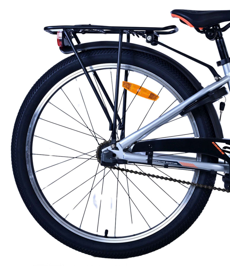 Load image into Gallery viewer, Volare Cross Kinderfiets Jongens 24 inch Zilver 3 versnellingen
