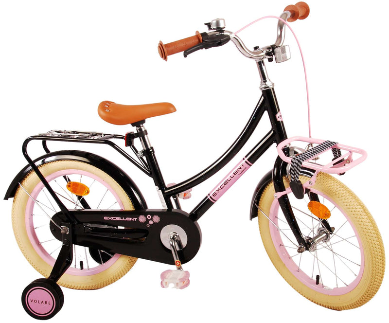 Load image into Gallery viewer, Volare Excellent Kinderfiets - Meisjes - 16 inch - Zwart - 95% afgemonteerd
