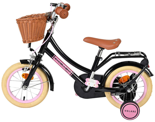 Volare excellent kinderfiets - meisjes - 12 inch - zwart