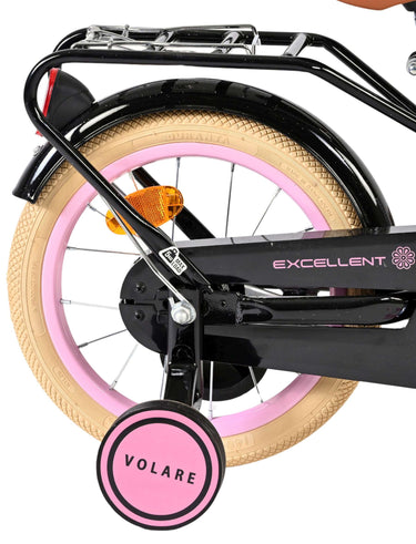 Volare excellent kinderfiets - meisjes - 14 inch - zwart