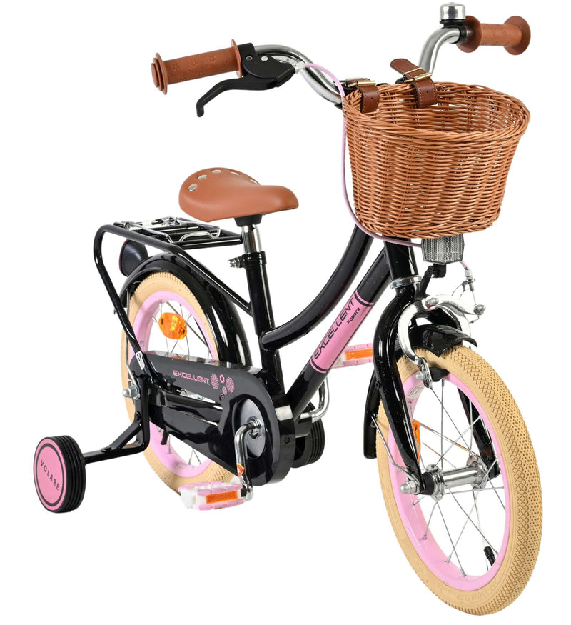 Cargue la imagen en el visor de la galería, Volare excellent kinderfiets - meisjes - 14 inch - zwart
