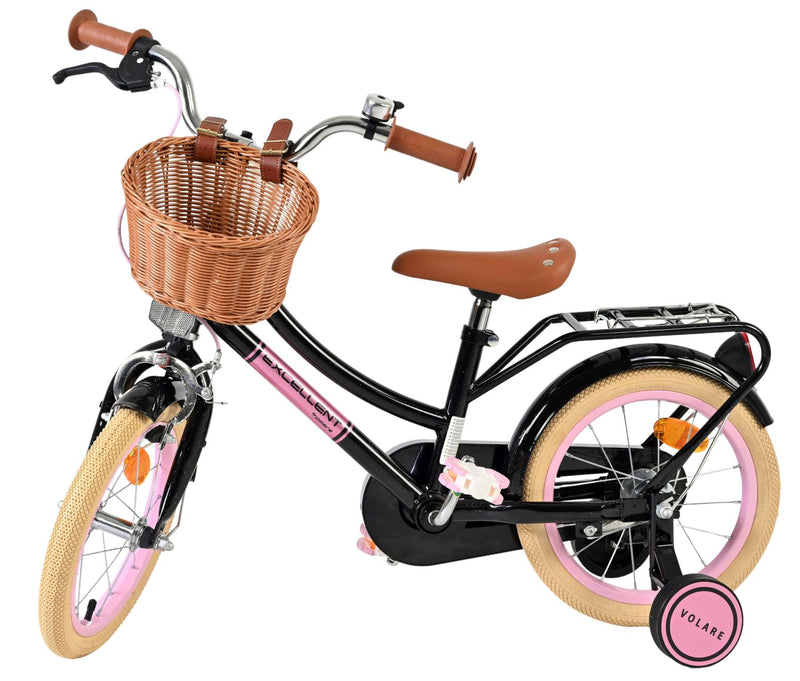 Cargue la imagen en el visor de la galería, Volare excellent kinderfiets - meisjes - 14 inch - zwart
