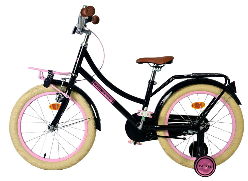 Load image into Gallery viewer, Volare excellent kinderfiets - meisjes - 18 inch - zwart - 95% afgemonteerd
