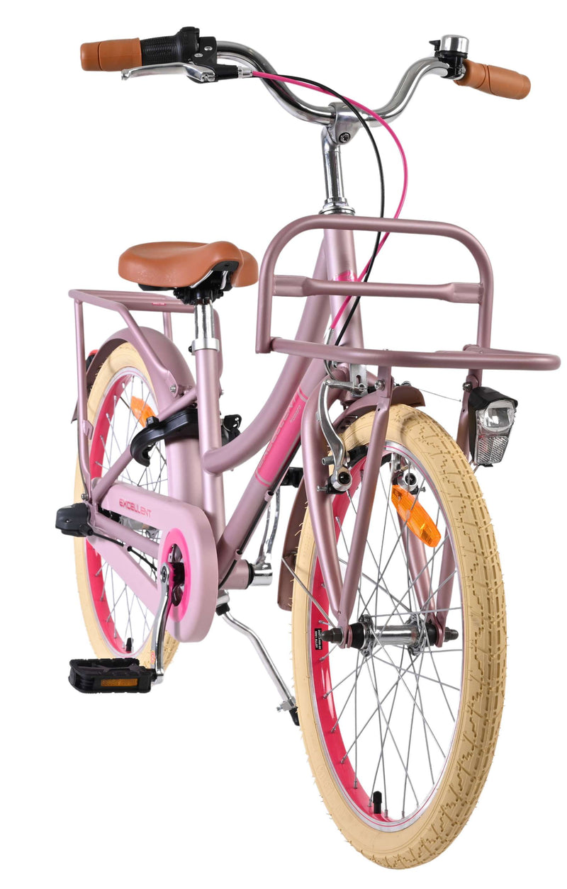 Afbeelding laden in galerijviewer, Volare excellent kinderfiets - meisjes - 20 inch - mat roze - 3 versnellingen
