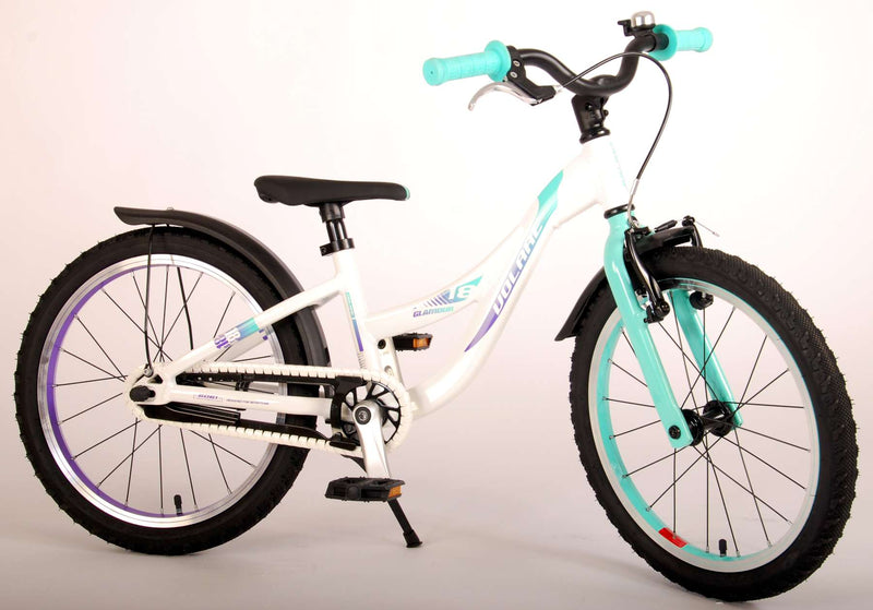 Load image into Gallery viewer, Volare Glamour Kinderfiets - Meisjes - 18 inch - Wit Mint Groen - Prime Collection
