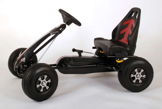 Volare go kart racing car - jongens - groot - luchtbanden - zwart