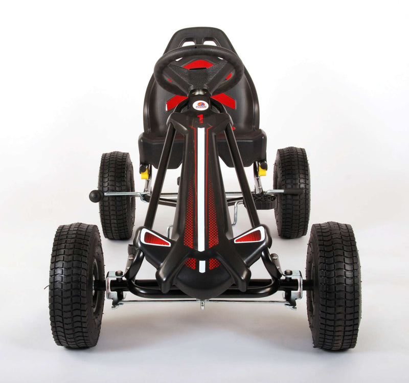Afbeelding laden in galerijviewer, Volare go kart racing car - jongens - groot - luchtbanden - zwart
