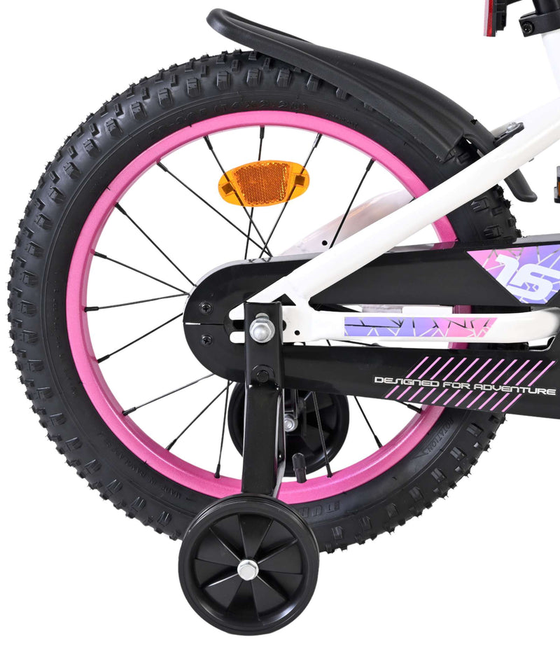 Chargez l'image dans la visionneuse de la galerie, Volare lily kinderfiets - meisjes - 16 inch - wit roze paars
