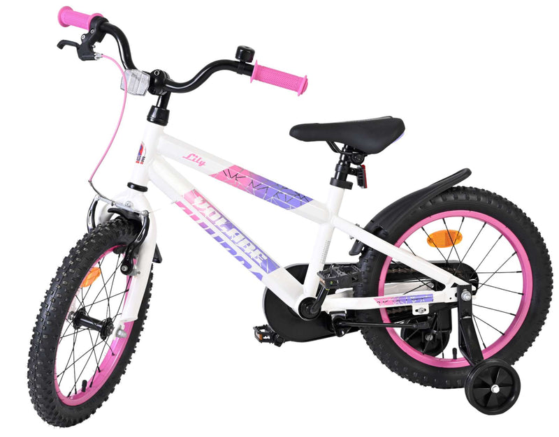 Chargez l'image dans la visionneuse de la galerie, Volare lily kinderfiets - meisjes - 16 inch - wit roze paars
