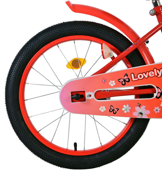 Volare lovely kinderfiets - meisjes - 18 inch - rood wit