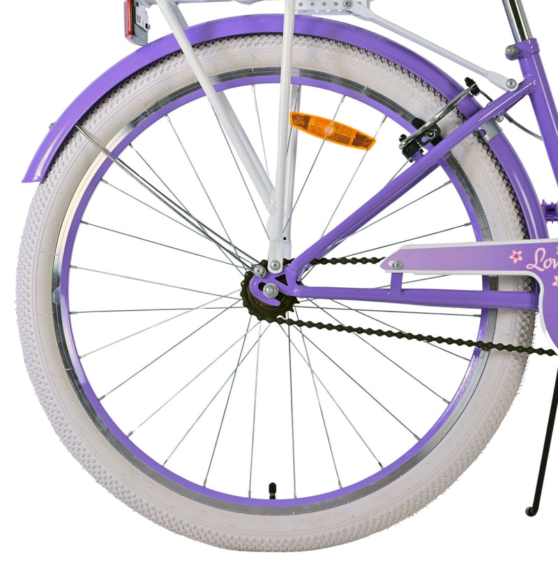 Load image into Gallery viewer, Volare lovely kinderfiets - meisjes - 26 inch - paars - twee handremmen
