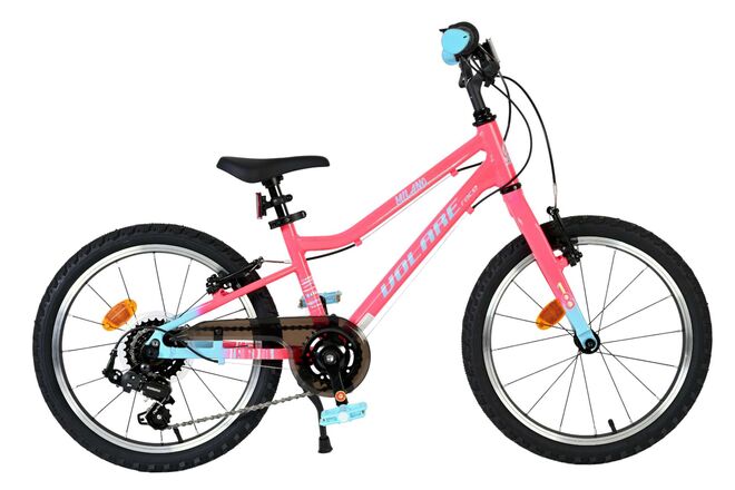 Chargez l'image dans la visionneuse de la galerie, Volare milano kinderfiets - meisjes - 18 inch - roze - 6 speed - twee handremmen

