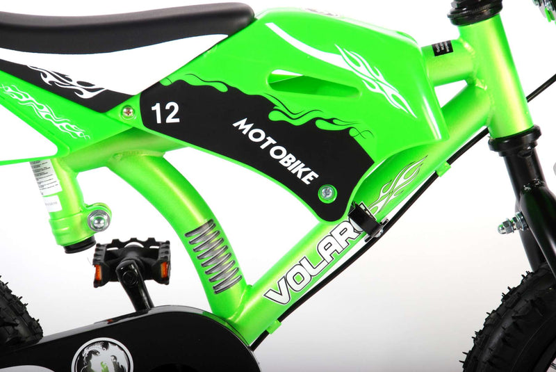 Load image into Gallery viewer, Volare Motorbike Kinderfiets Jongens 12 inch Groen Twee handremmen
