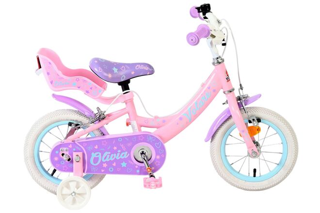 Load image into Gallery viewer, Volare olivia kinderfiets - meisjes - 12 inch - roze - twee handremmen
