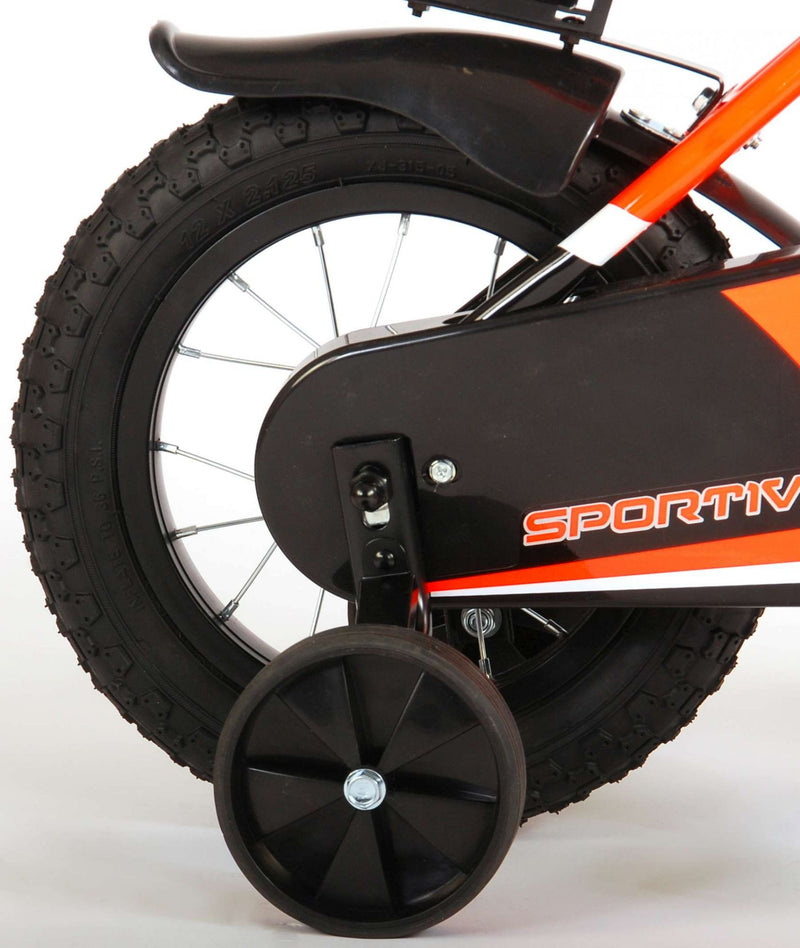 Load image into Gallery viewer, Volare Sportivo Kinderfiets Jongens 12 inch Neon Oranje Zwart 95% afgemonteerd
