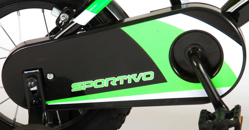 Load image into Gallery viewer, Volare Sportivo Kinderfiets Jongens 12 inch Neon Groen Zwart Twee Handremmen 95% afgemonteerd
