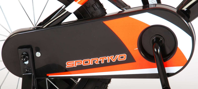 Load image into Gallery viewer, Volare Sportivo Kinderfiets Jongens 14 inch Neon Oranje Zwart 95% afgemonteerd
