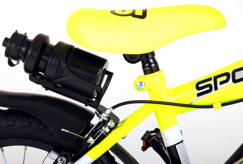 Load image into Gallery viewer, Volare Sportivo Kinderfiets Jongens 14 inch Neon Geel Zwart Twee Handremmen 95% afgemonteerd
