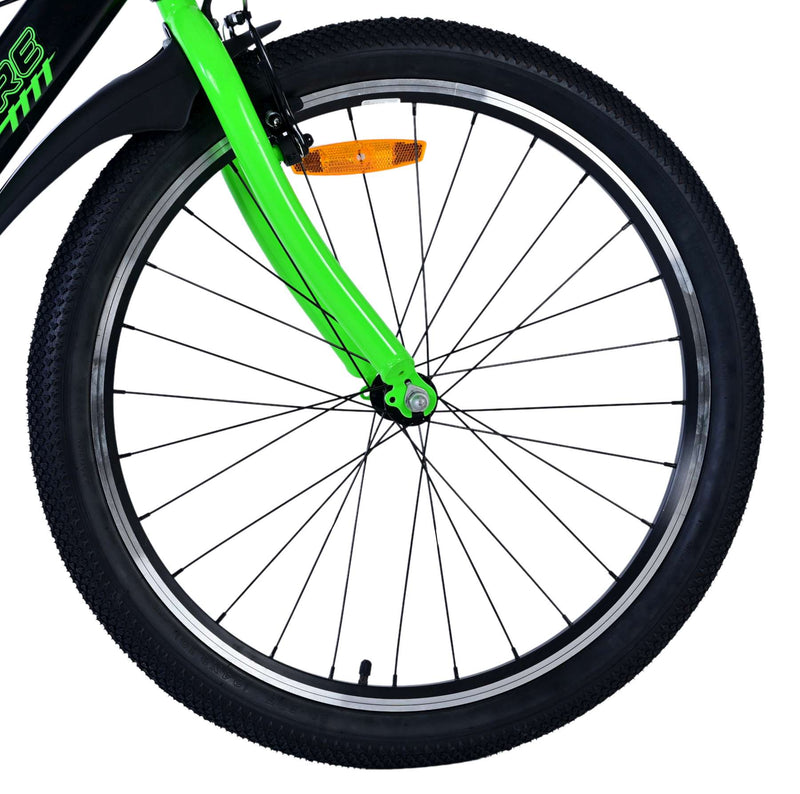 Load image into Gallery viewer, Volare sportivo kinderfiets - jongens - 24 inch - zwart groen - twee handremmen
