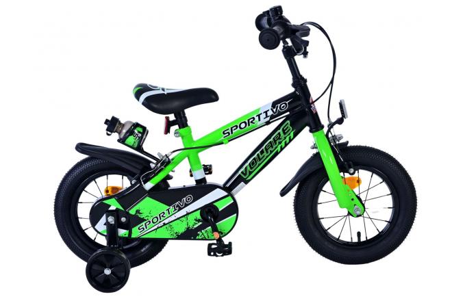 Load image into Gallery viewer, Volare sportivo kinderfiets - jongens - 12 inch - groen zwart - twee handremmen

