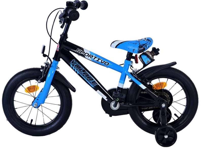 Load image into Gallery viewer, Volare sportivo kinderfiets - jongens - 14 inch - blauw zwart - twee handremmen

