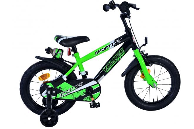 Load image into Gallery viewer, Volare sportivo kinderfiets - jongens - 14 inch - groen zwart
