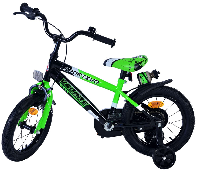 Load image into Gallery viewer, Volare sportivo kinderfiets - jongens - 14 inch - groen zwart
