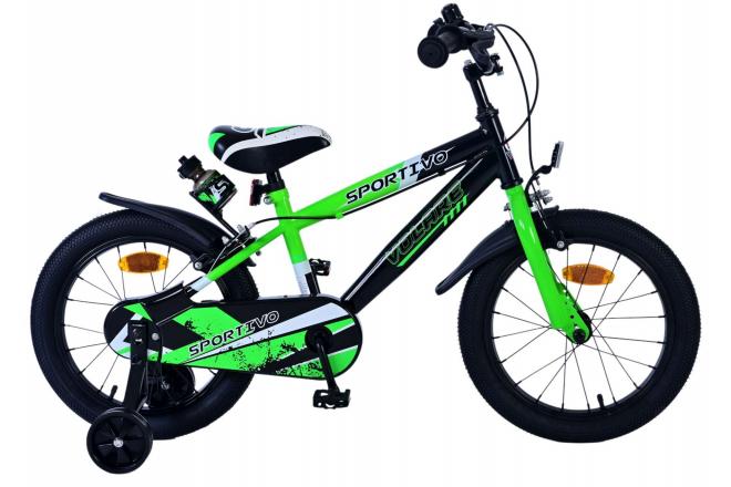 Load image into Gallery viewer, Volare sportivo kinderfiets - jongens - 16 inch - groen zwart - twee handremmen
