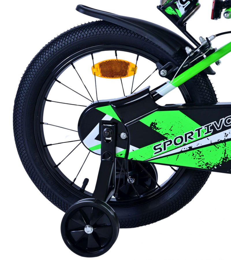 Load image into Gallery viewer, Volare sportivo kinderfiets - jongens - 16 inch - groen zwart - twee handremmen
