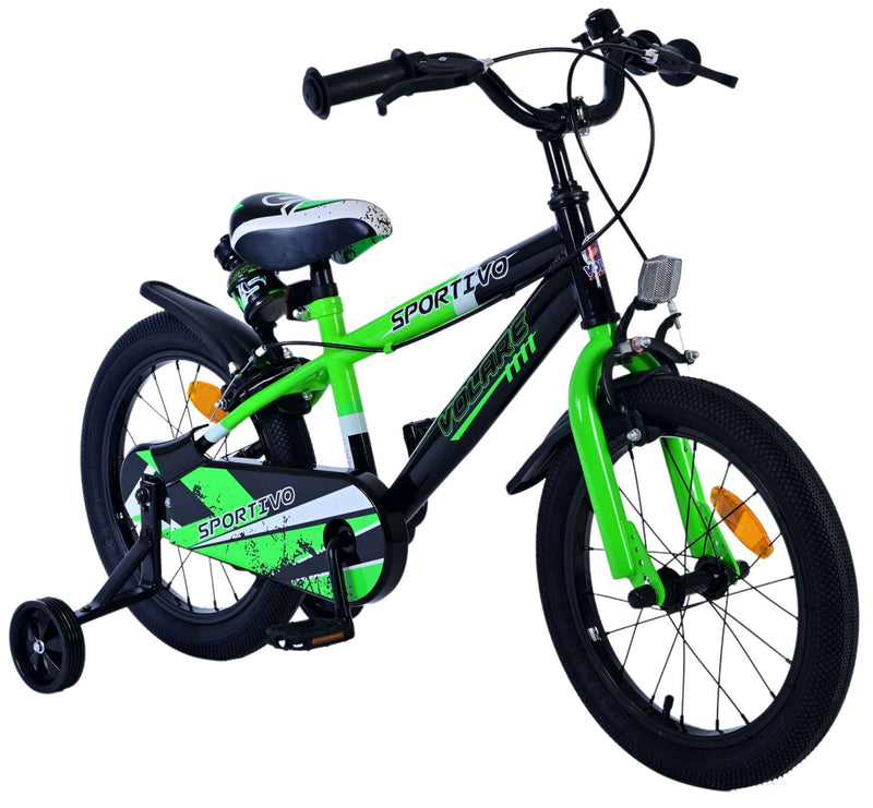 Load image into Gallery viewer, Volare sportivo kinderfiets - jongens - 16 inch - groen zwart - twee handremmen
