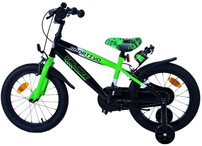 Load image into Gallery viewer, Volare sportivo kinderfiets - jongens - 16 inch - groen zwart - twee handremmen
