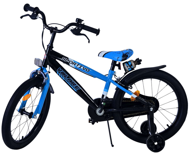 Load image into Gallery viewer, Volare sportivo kinderfiets - jongens - 18 inch - blauw zwart - twee handremmen
